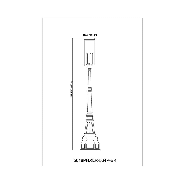 5 Light Outdoor Post Mounted Fixture