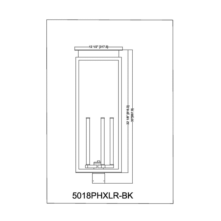 5 Light Outdoor Post Mount Fixture