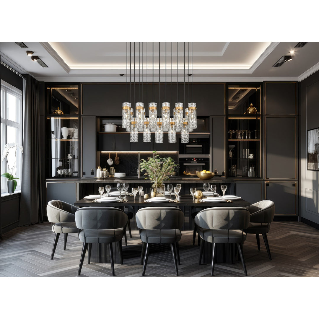 17 Light Linear Chandelier