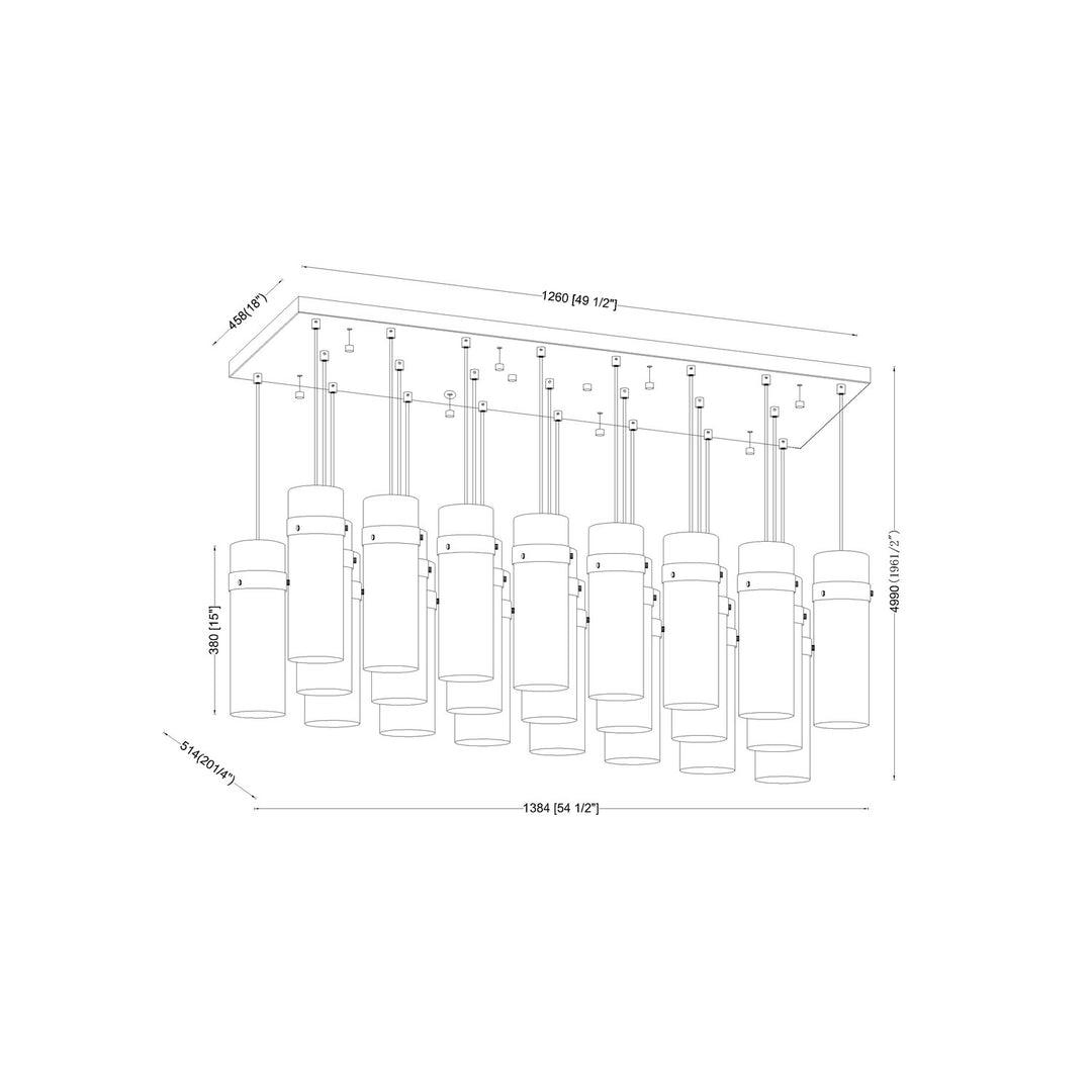 23 Light Linear Chandelier