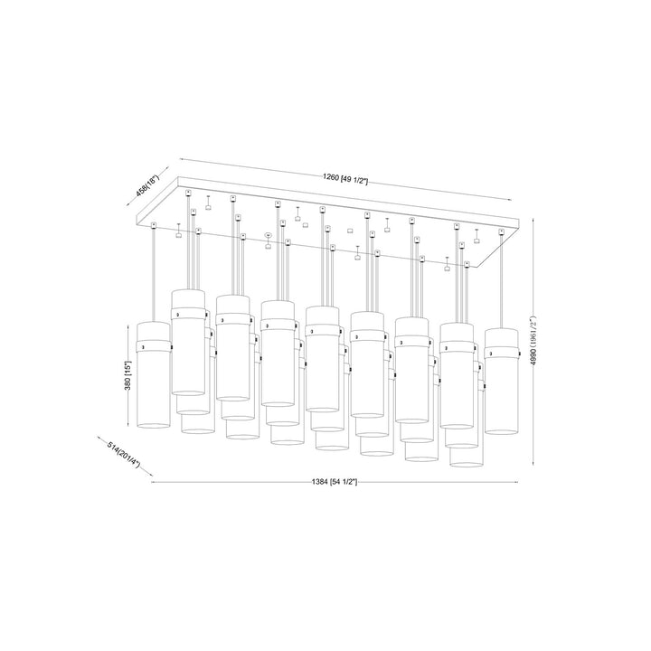 23 Light Linear Chandelier
