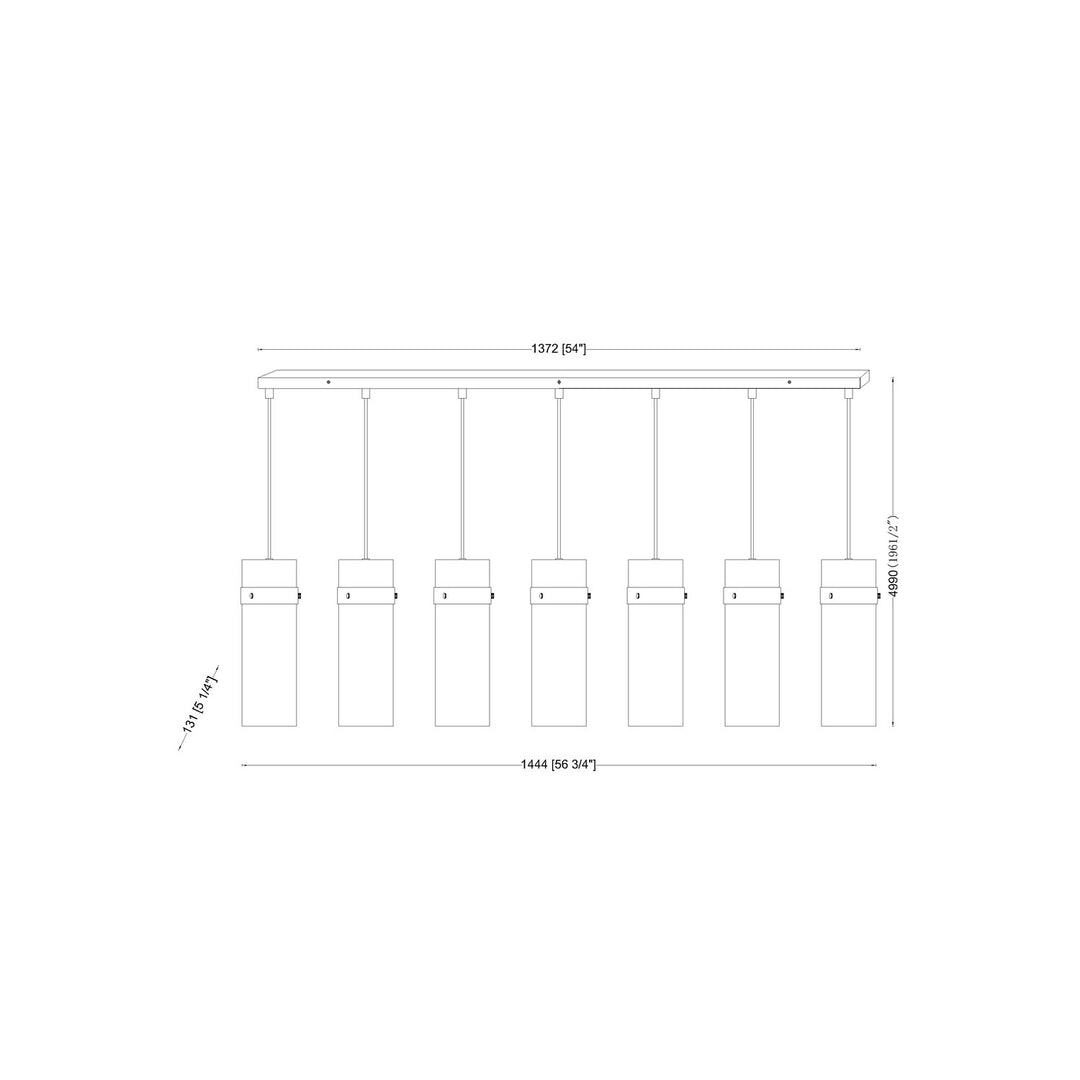 7 Light Linear Chandelier