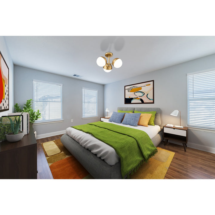 3 Light Semi Flush Mount