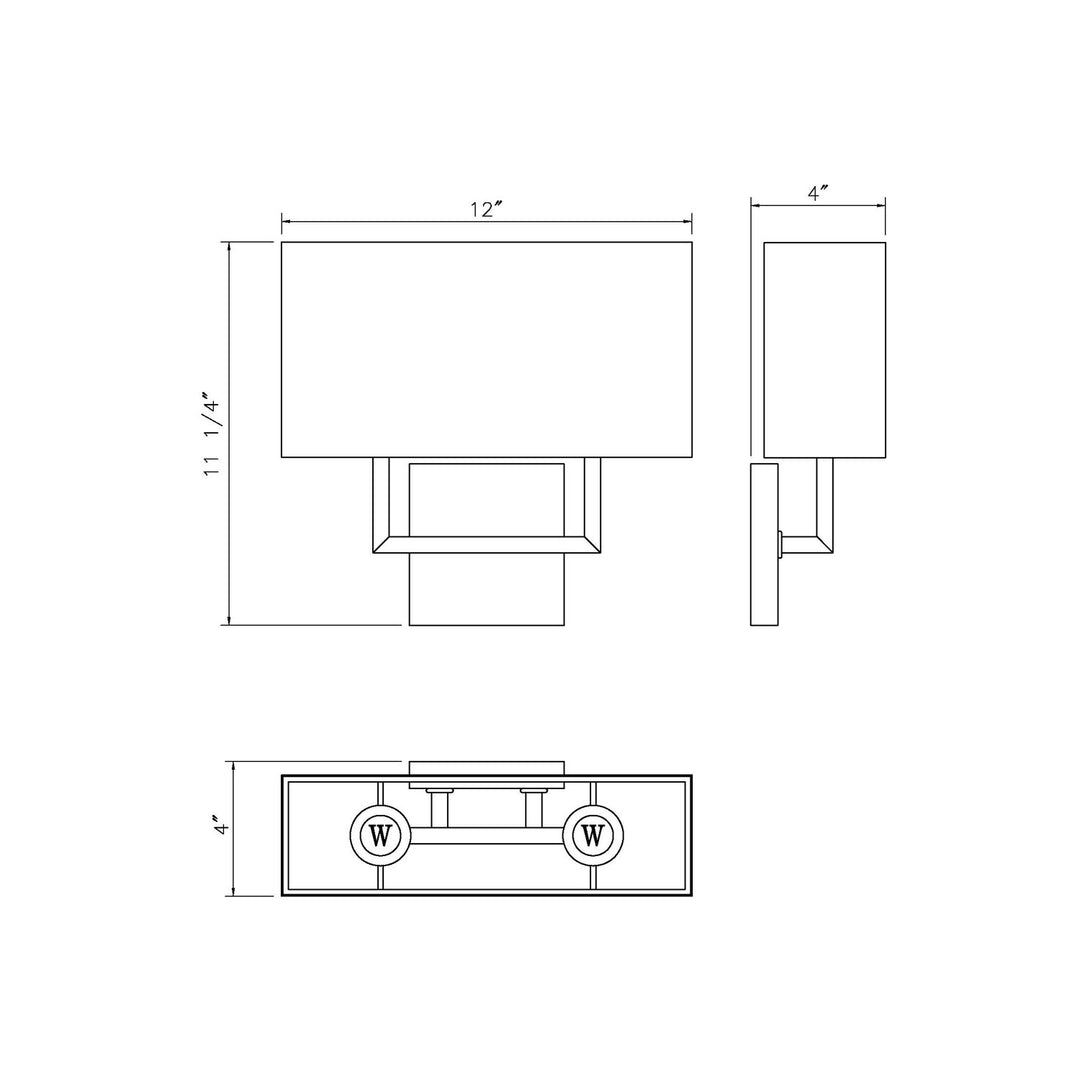 2 Light Wall Sconce