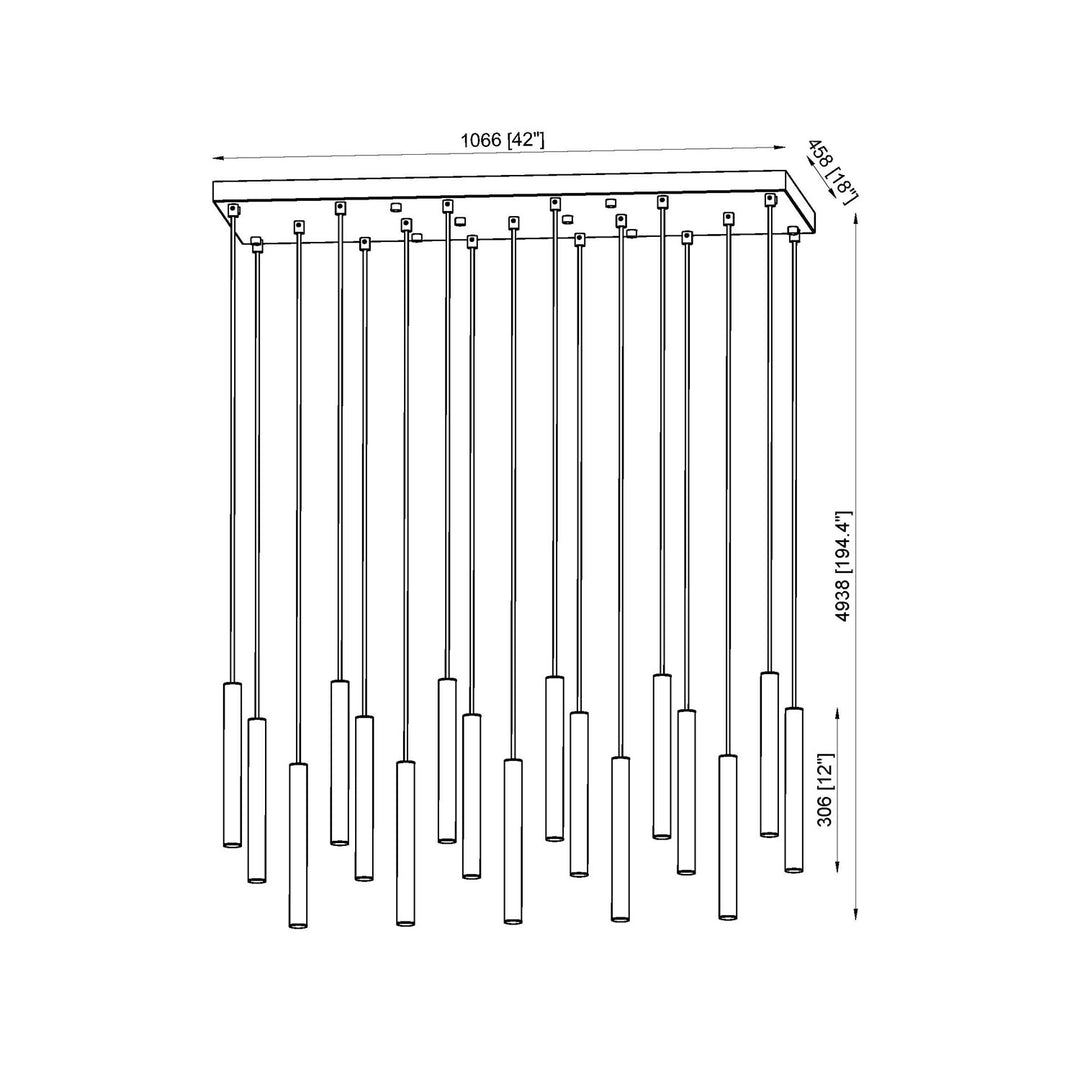 17 Light Linear Chandelier