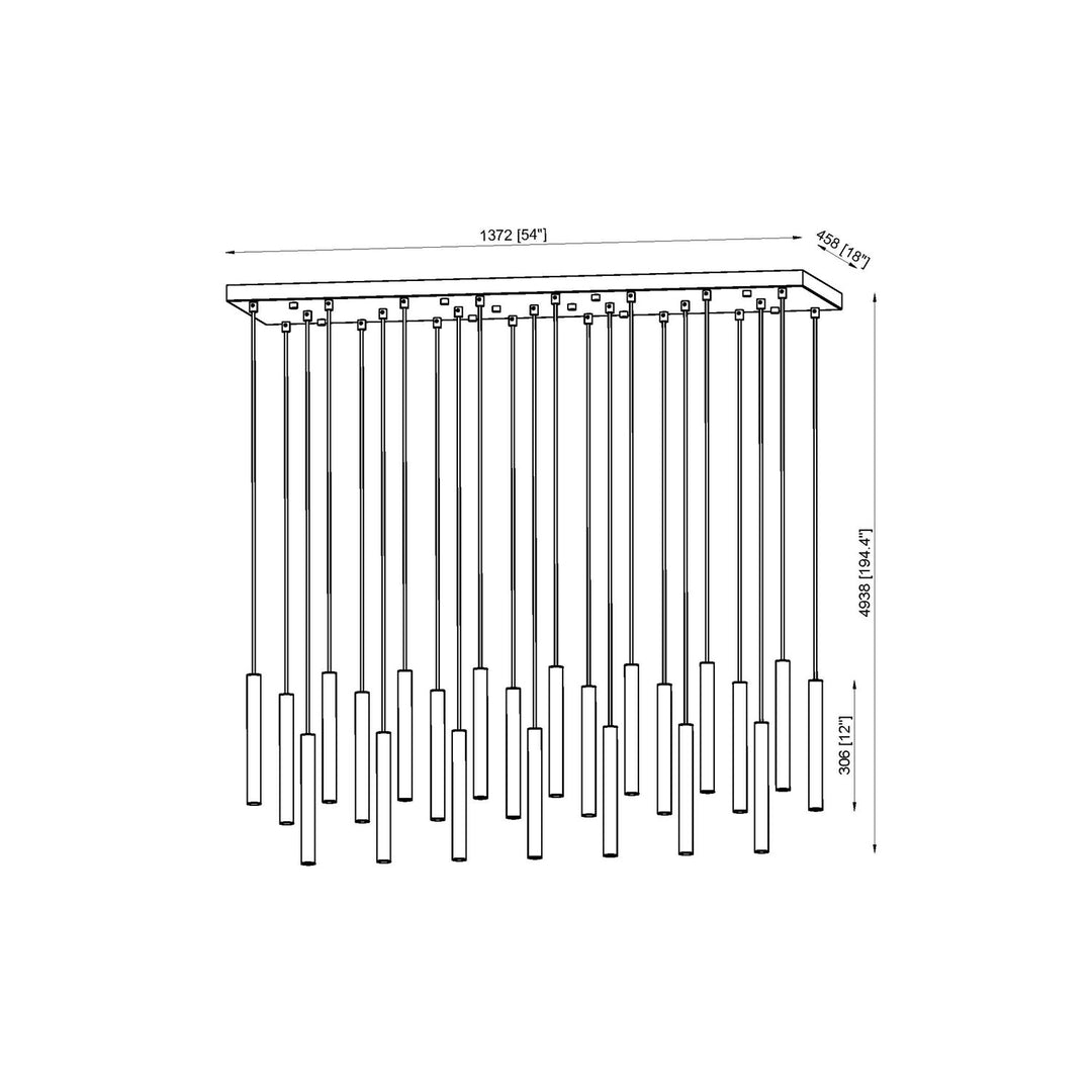 23 Light Linear Chandelier