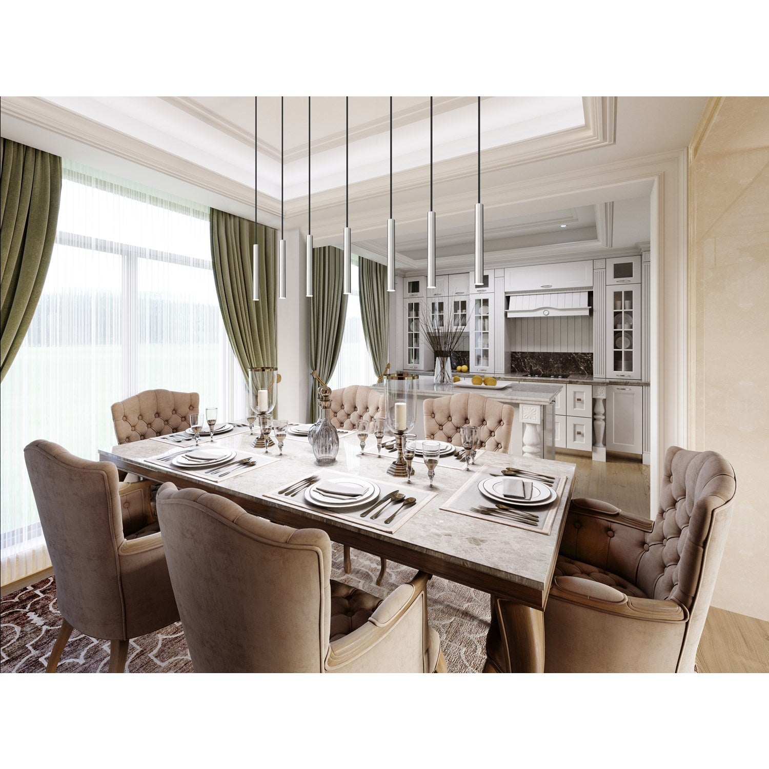 7 Light Linear Chandelier