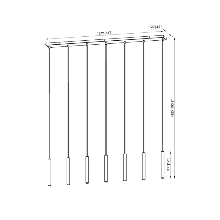 7 Light Linear Chandelier