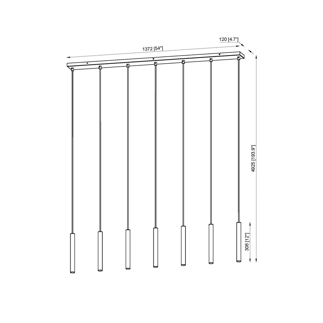7 Light Linear Chandelier