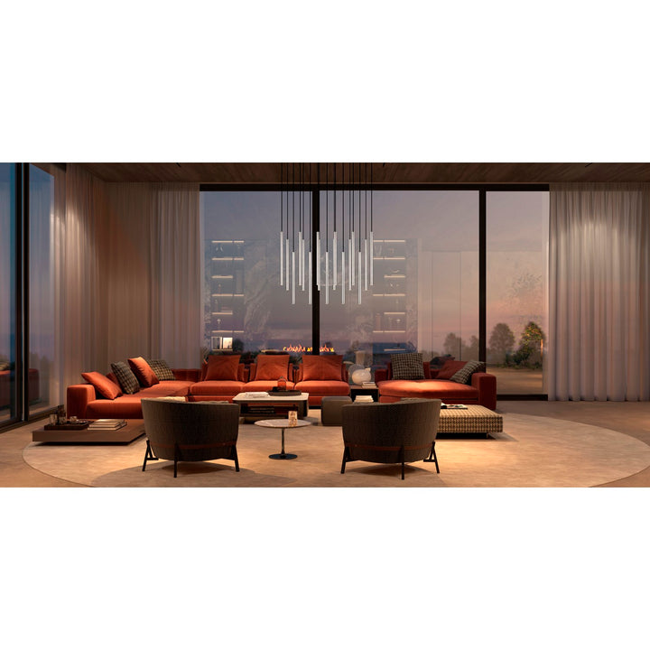 17 Light Linear Chandelier