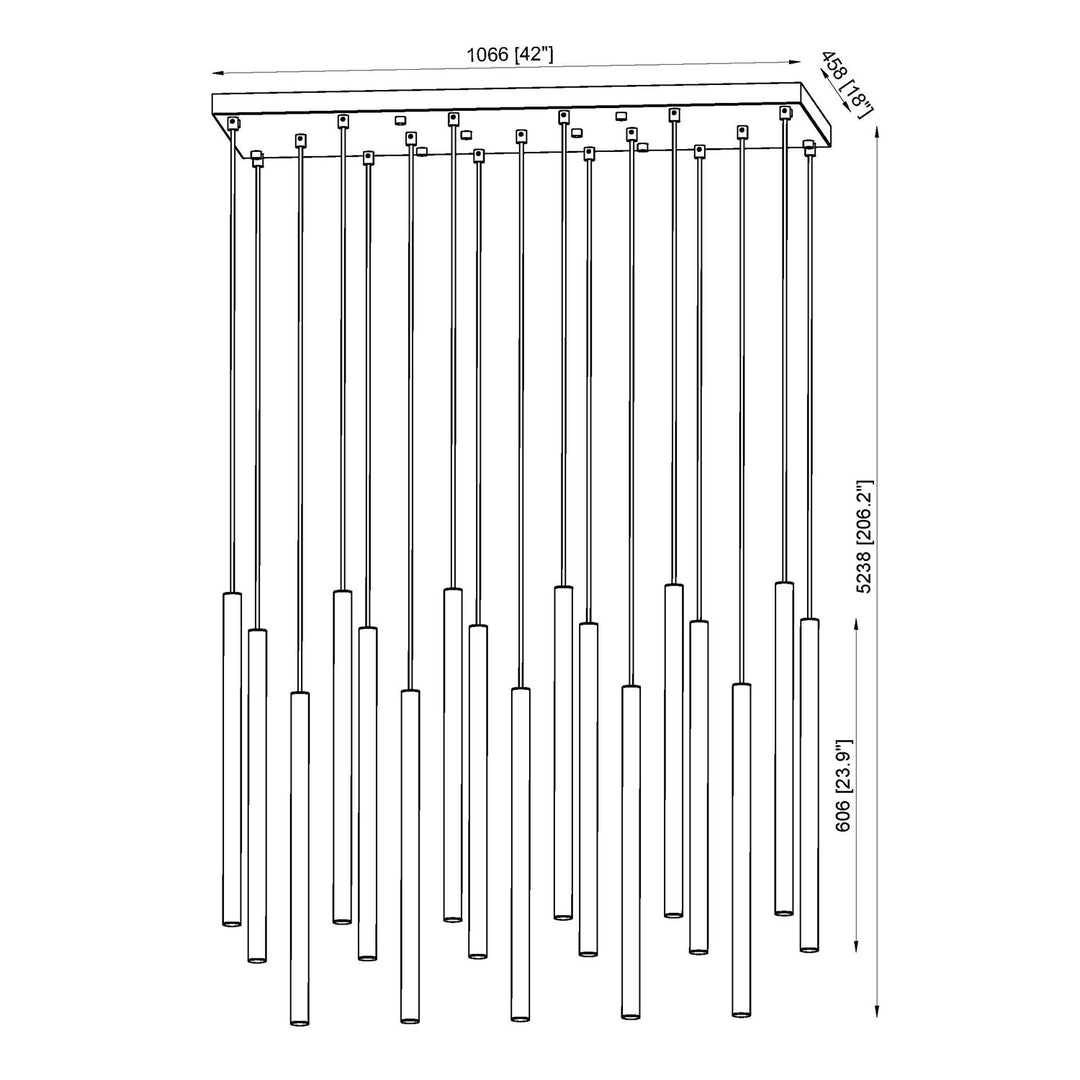 17 Light Linear Chandelier