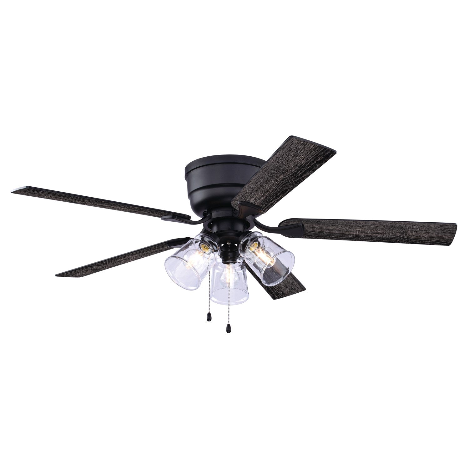 52-In. Ceiling Fan With Pull Chain And Remote Matte Black by Vaxcel International