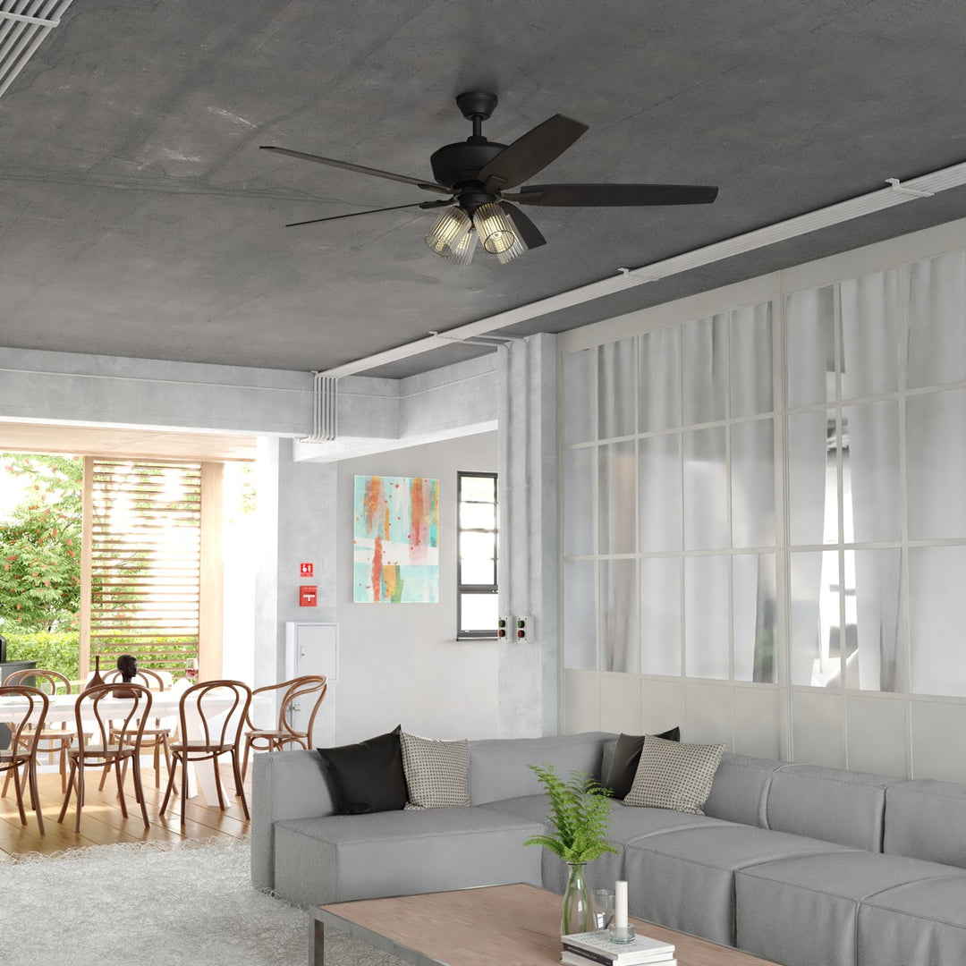 60-In. Ceiling Fan Matte Black