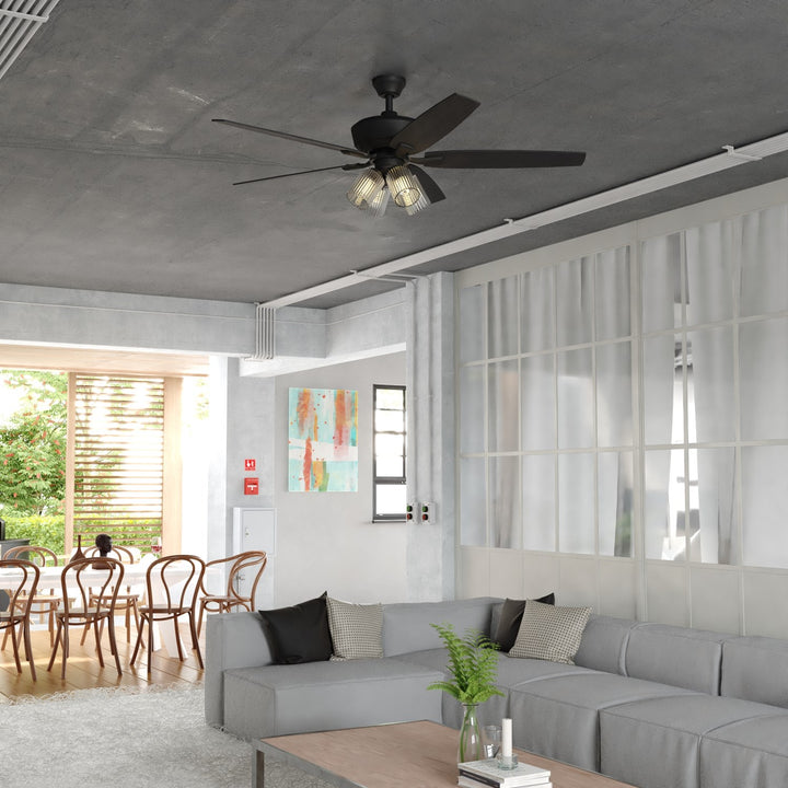 60-In. Ceiling Fan Matte Black