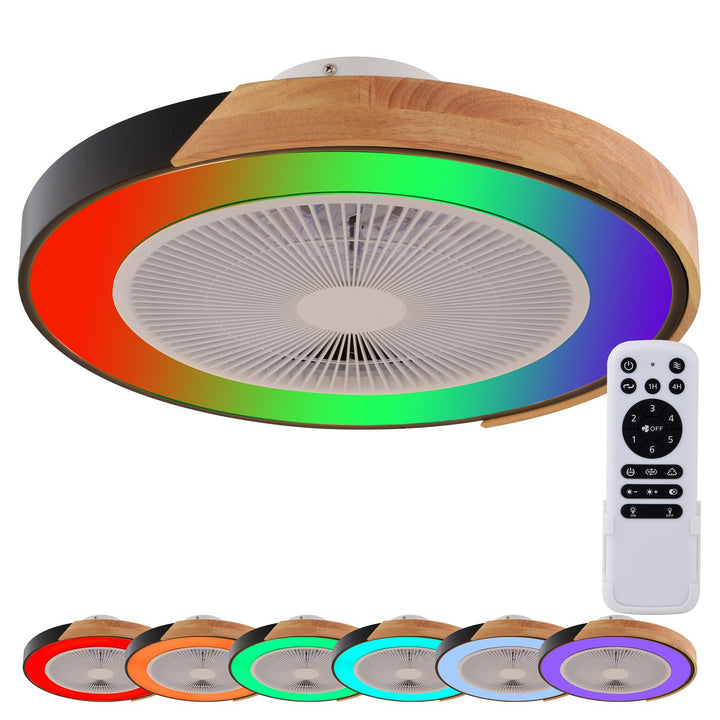 20-In. Led Ceiling Fan Matte Black