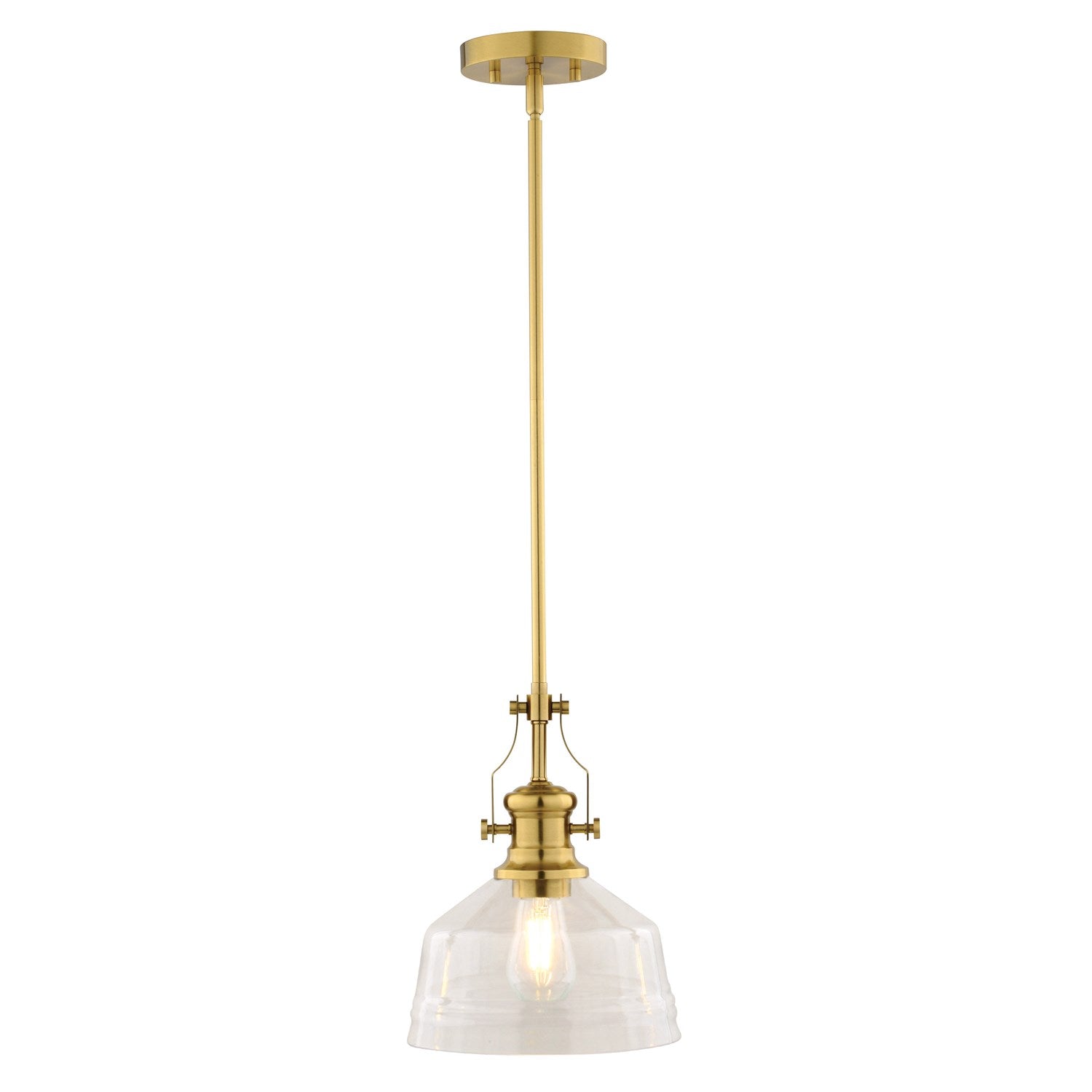 9-In. W Mini Pendant Brushed Gold by Vaxcel International