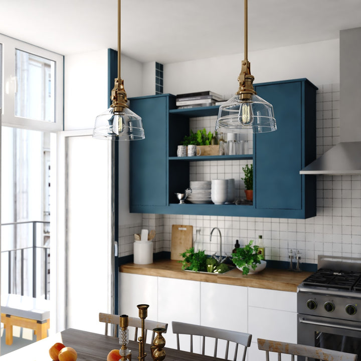 9-In. W Mini Pendant Brushed Gold