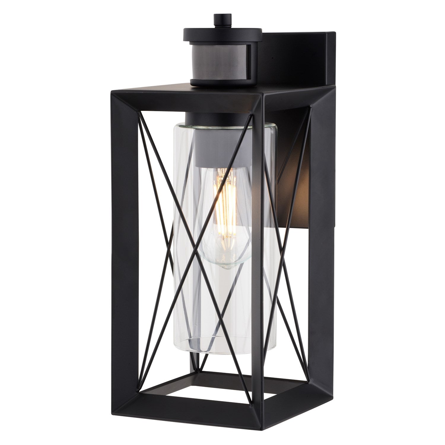Dualux 6-In. W Outdoor Motion Sensor Wall Light Matte Black by Vaxcel International