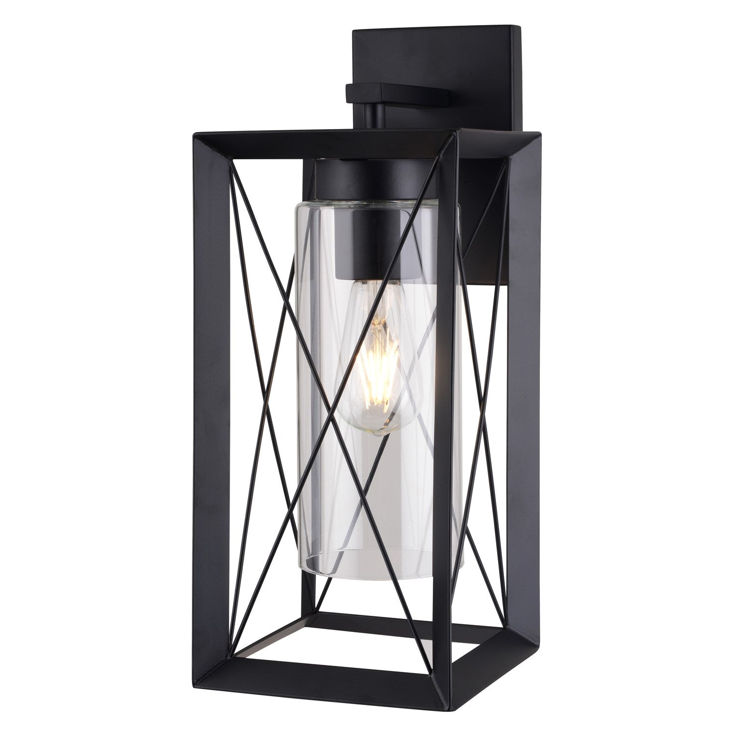 7-In. W Outdoor Wall Light Matte Black by Vaxcel International