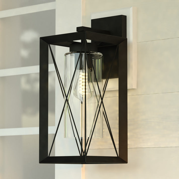 7-In. W Outdoor Wall Light Matte Black