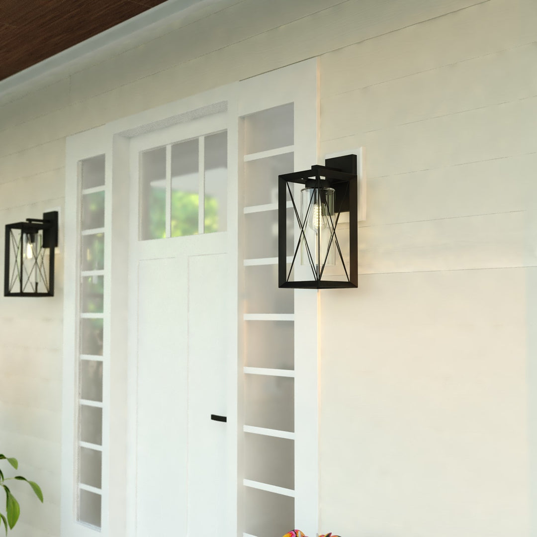 7-In. W Outdoor Wall Light Matte Black