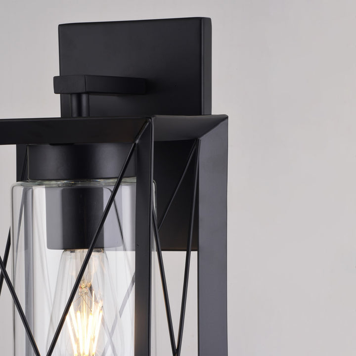 7-In. W Outdoor Wall Light Matte Black