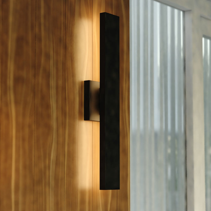 20-In. H Led Outdoor Wall Light Matte Black
