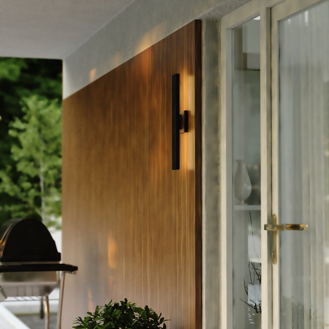 20-In. H Led Outdoor Wall Light Matte Black