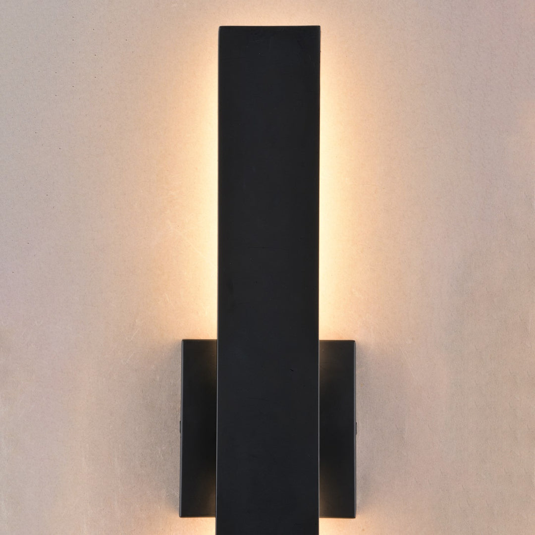 20-In. H Led Outdoor Wall Light Matte Black