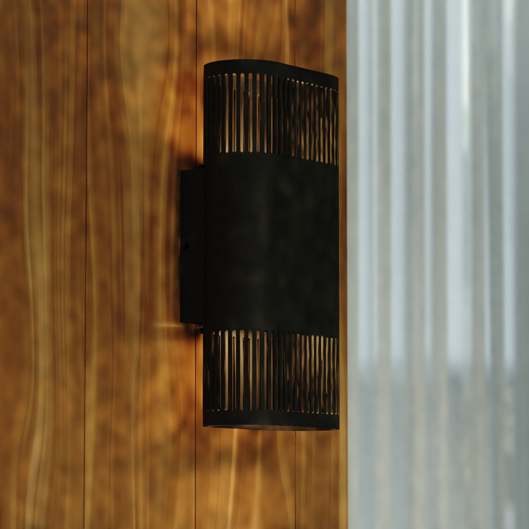 10.25-In. H Led Outdoor Wall Light Textured Black