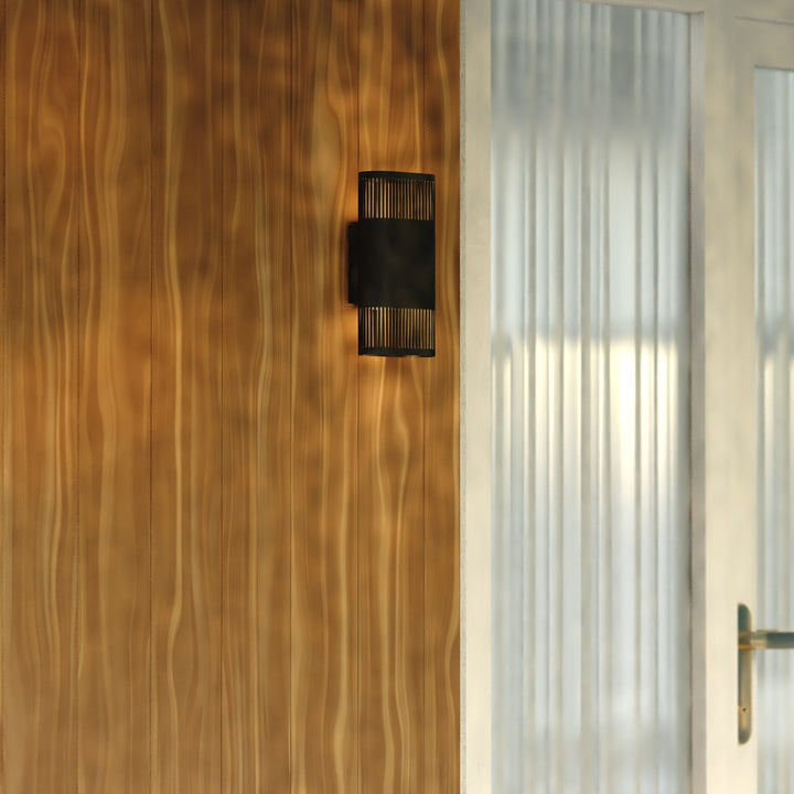 10.25-In. H Led Outdoor Wall Light Textured Black