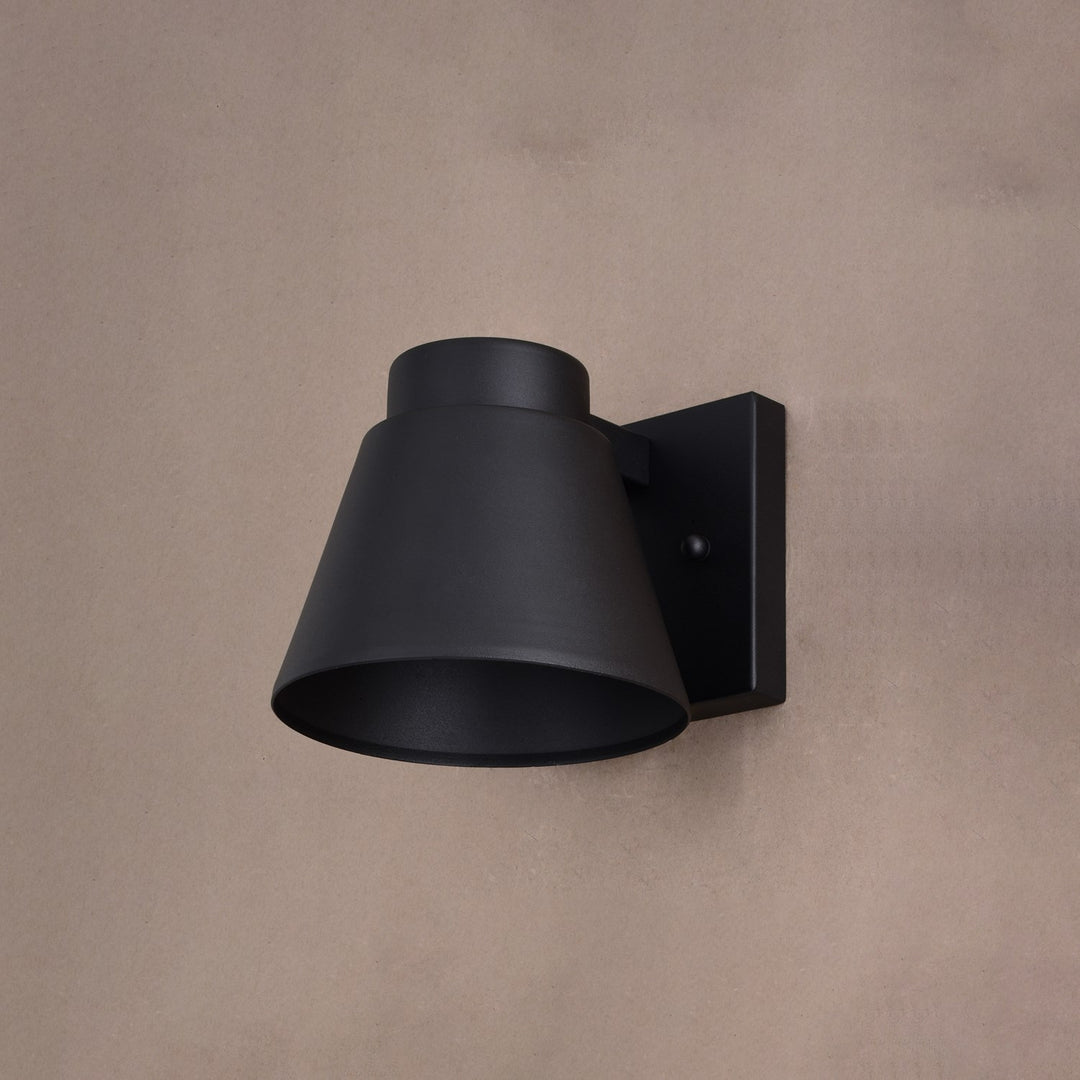 6-In. W Led Outdoor Wall Light Textured Black