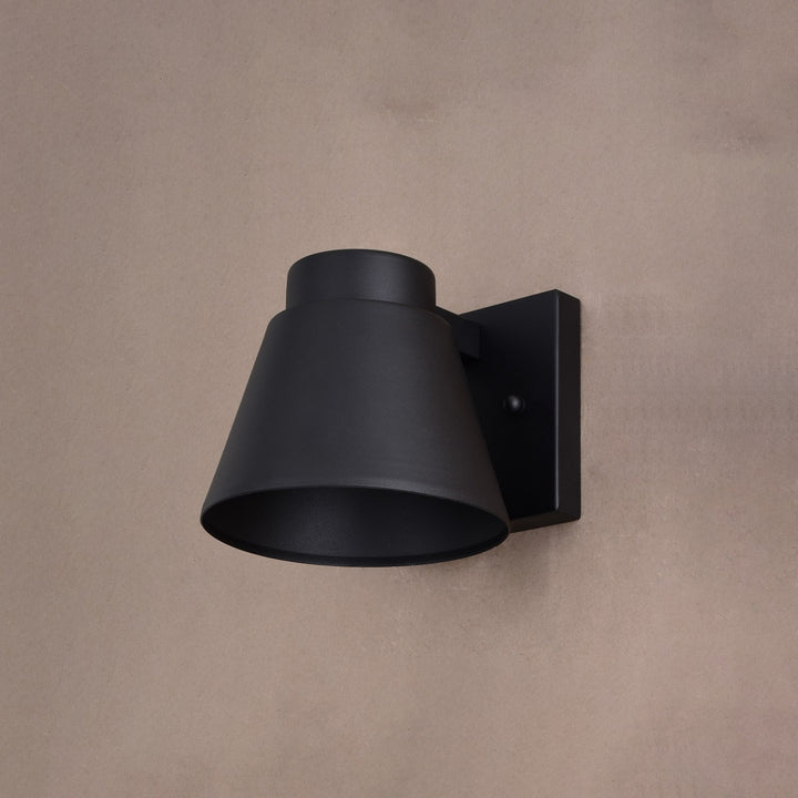 6-In. W Led Outdoor Wall Light Textured Black
