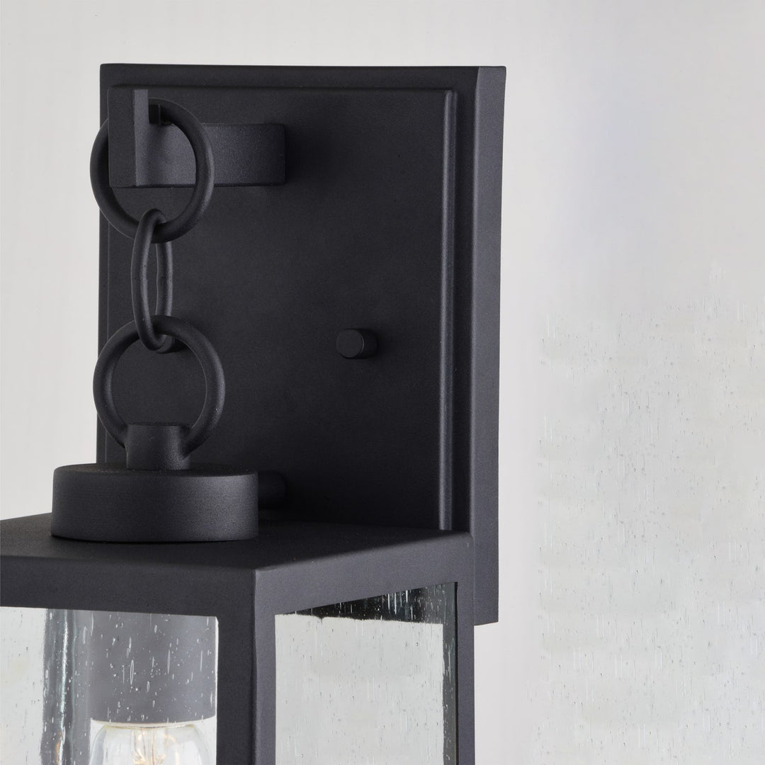 6-In. W Outdoor Wall Light Textured Black