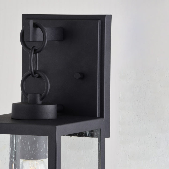 6-In. W Outdoor Wall Light Textured Black