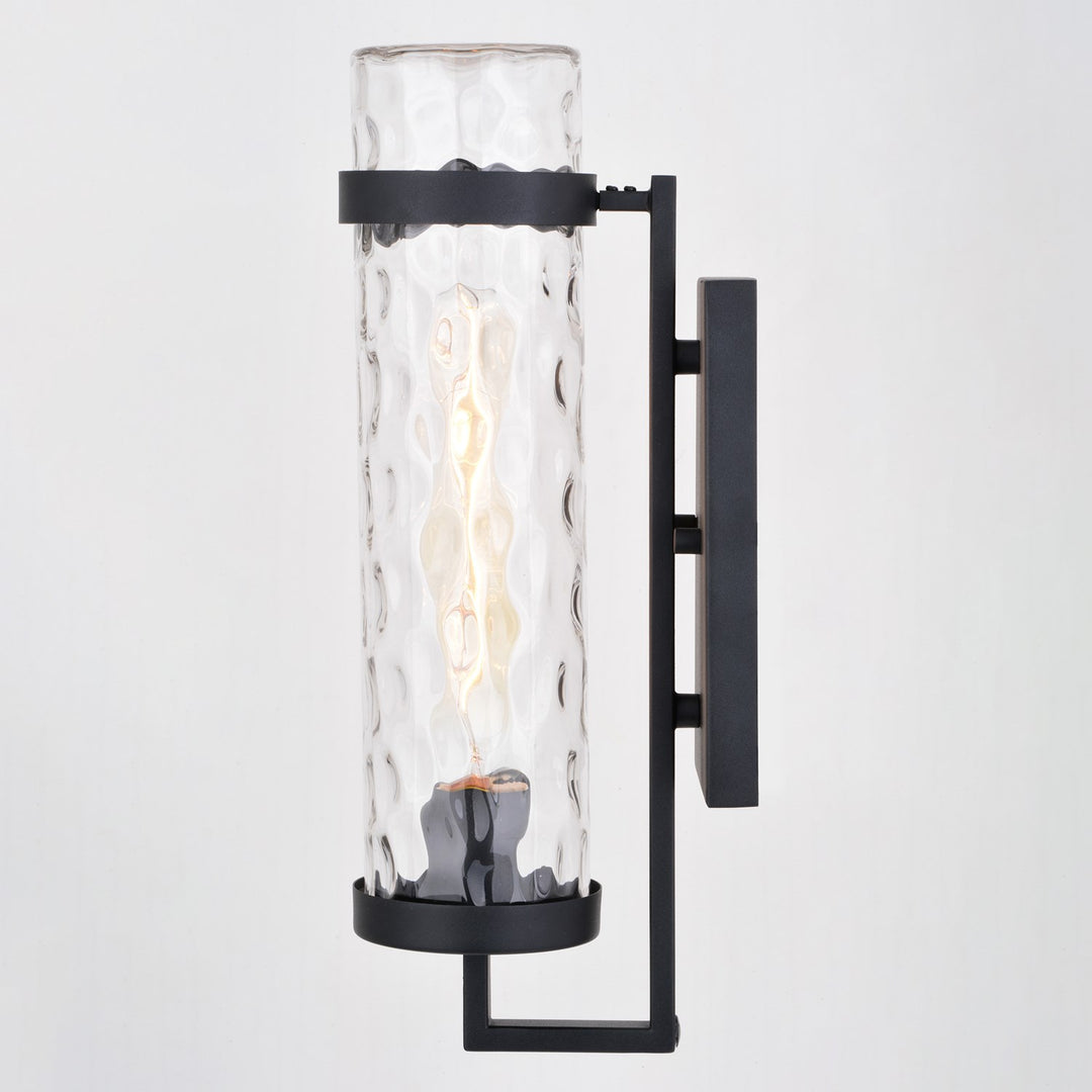 15.5-In. H Outdoor Wall Light Textured Black