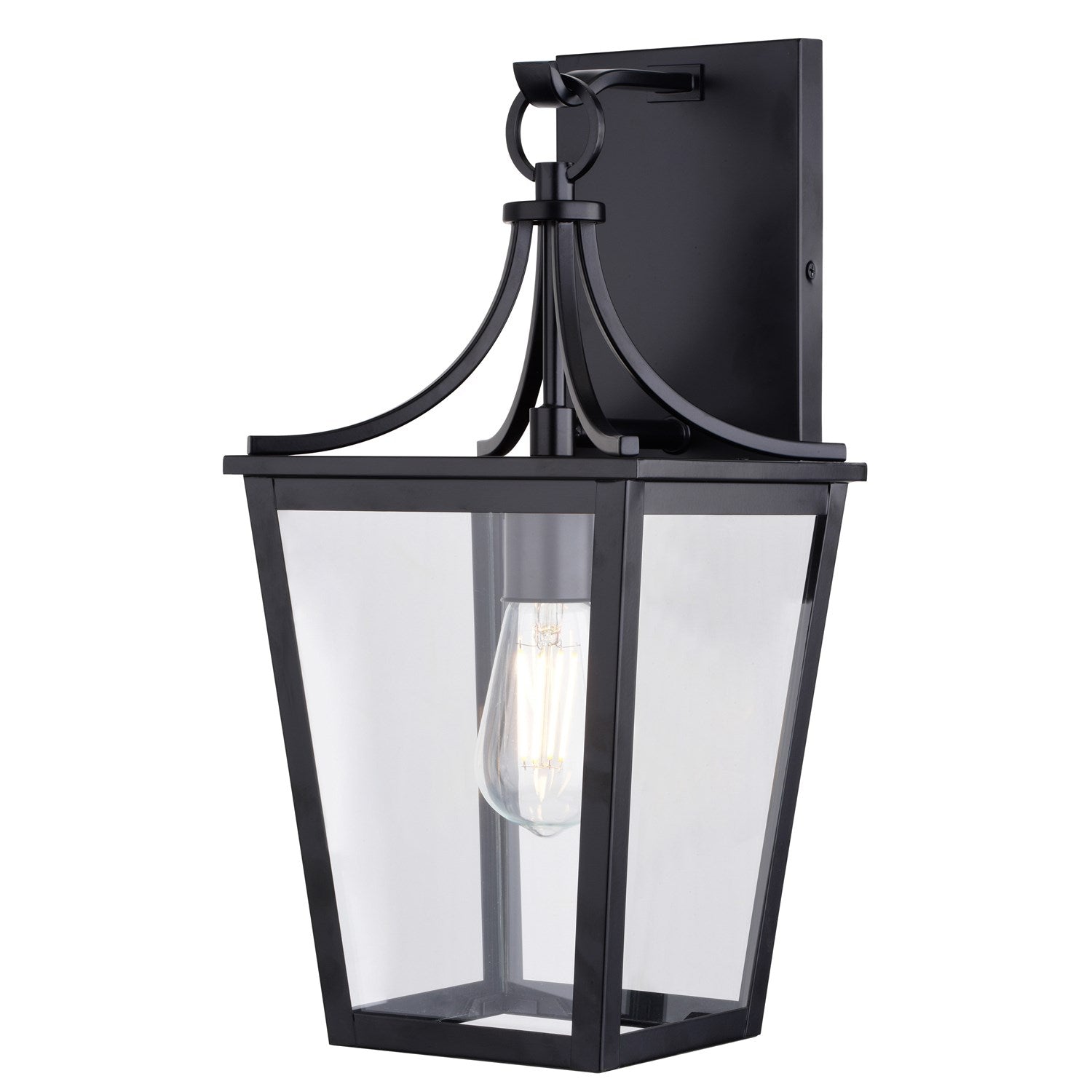 7.5-In. W Outdoor Wall Light Matte Black by Vaxcel International