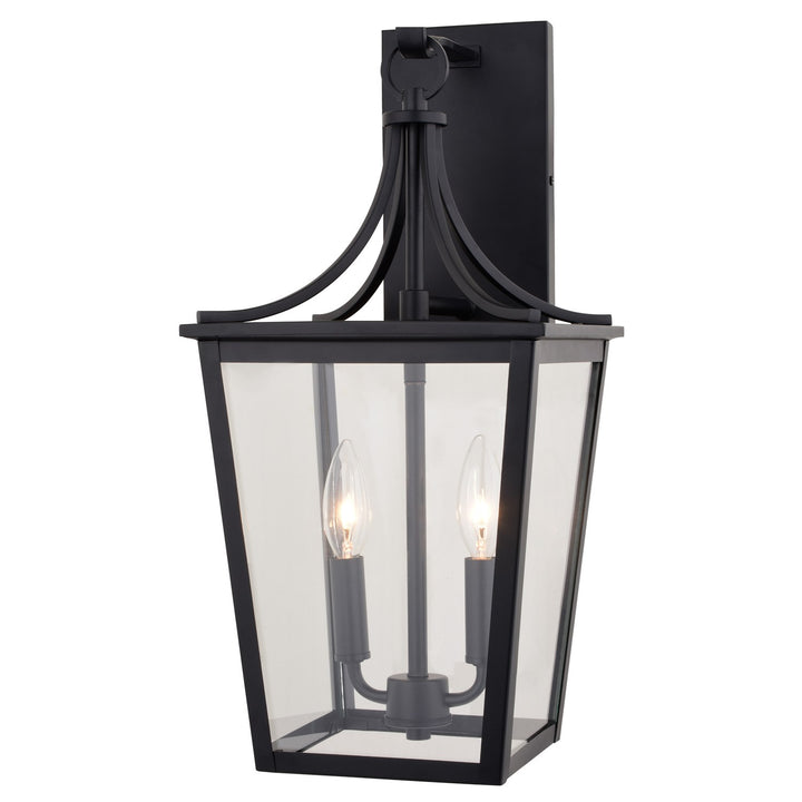 9-In. W Outdoor Wall Light Matte Black by Vaxcel International