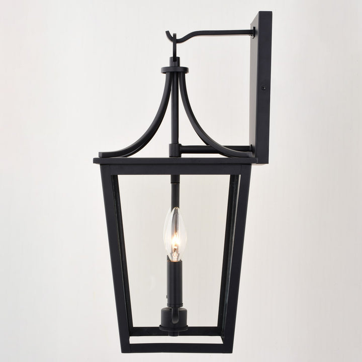 9-In. W Outdoor Wall Light Matte Black