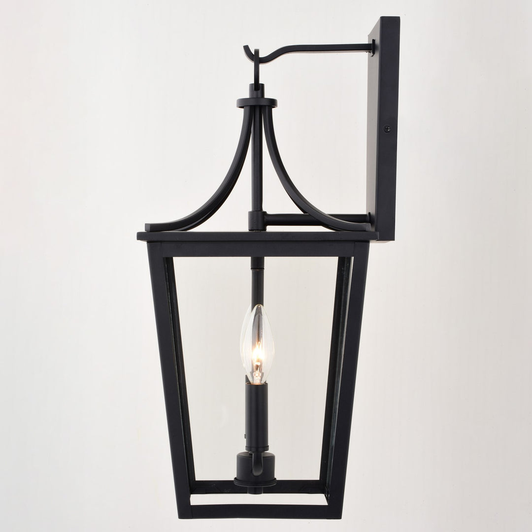 9-In. W Outdoor Wall Light Matte Black
