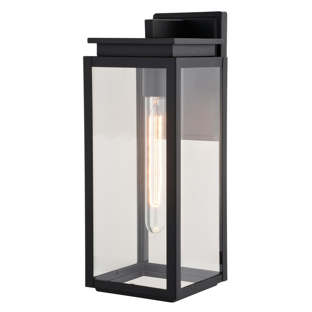6-In. W Outdoor Wall Light Matte Black by Vaxcel International