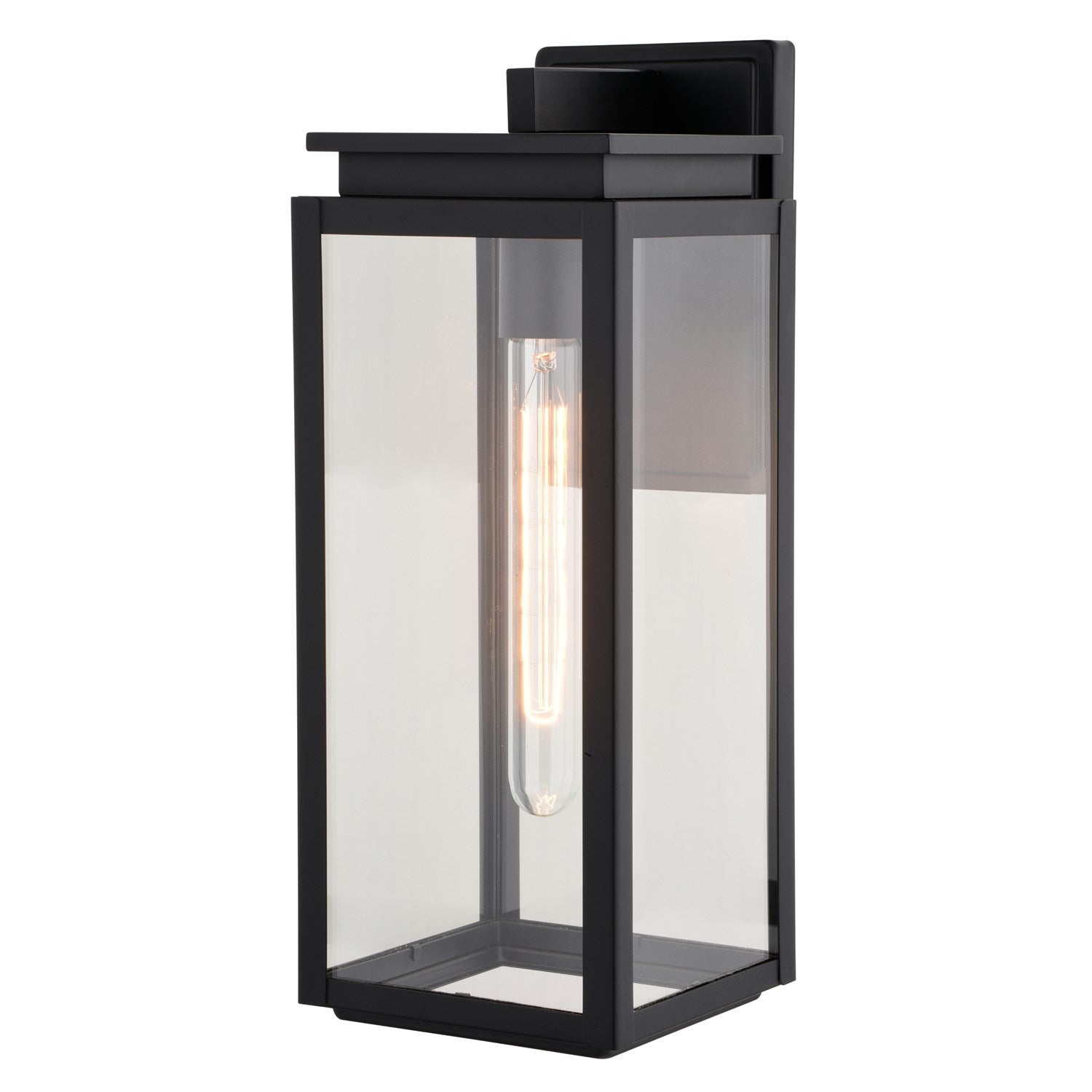 6-In. W Outdoor Wall Light Matte Black by Vaxcel International