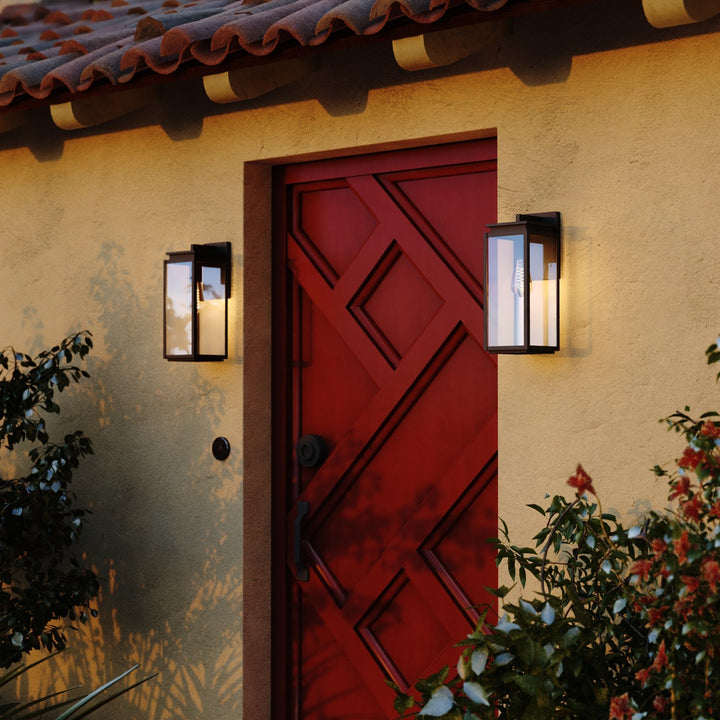 6-In. W Outdoor Wall Light Matte Black