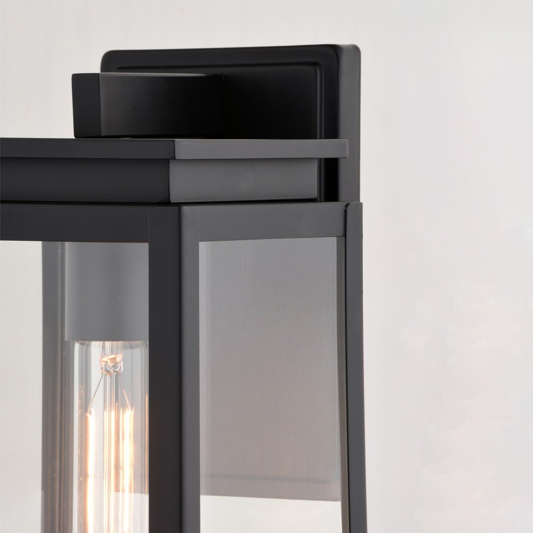 6-In. W Outdoor Wall Light Matte Black