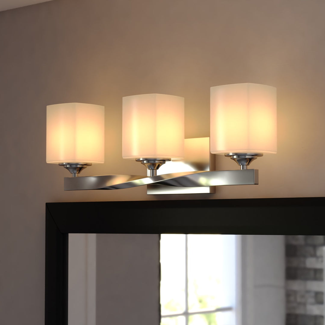 23-In. W Vanity Light Polished Nickel