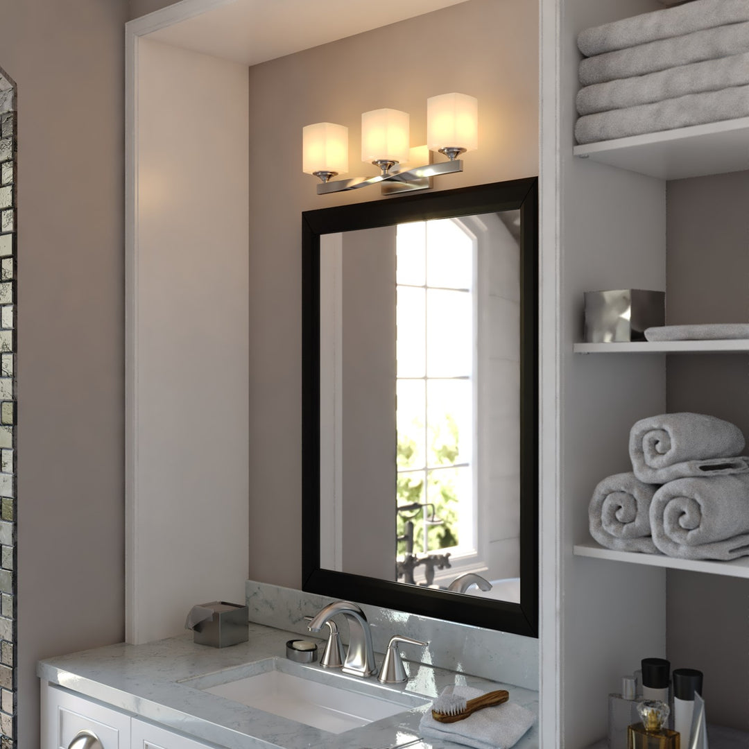 23-In. W Vanity Light Polished Nickel