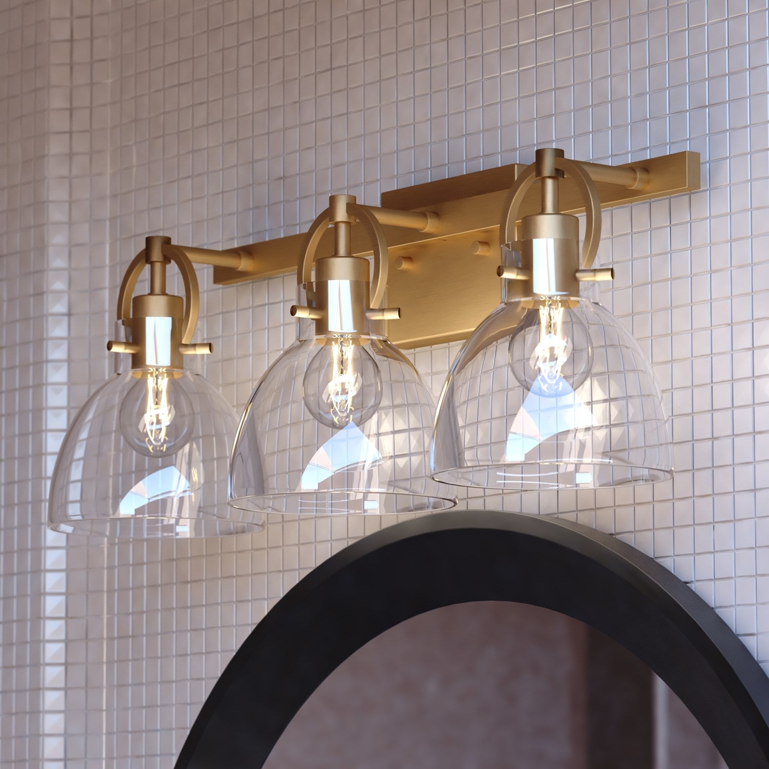 25.5-In. W 3 Light Vanity Classic Gold
