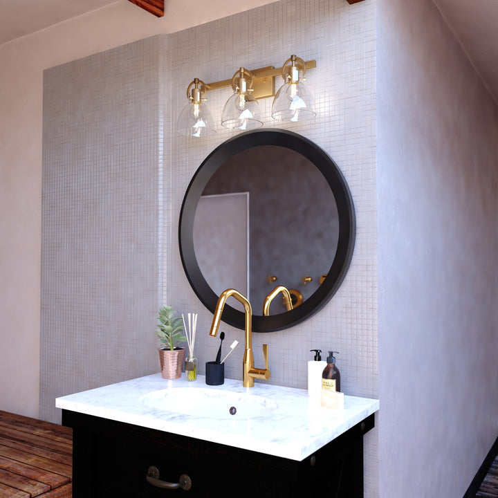 25.5-In. W 3 Light Vanity Classic Gold