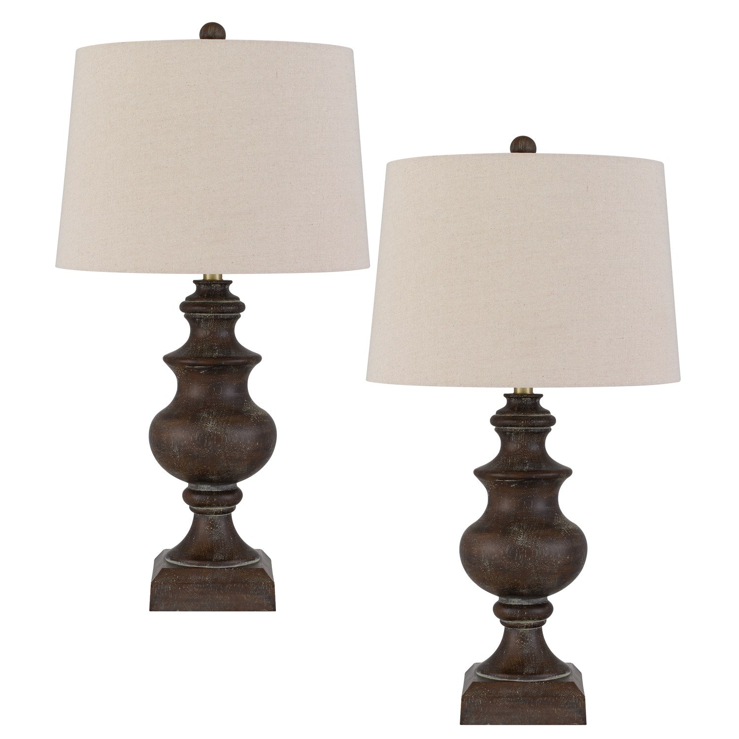 29.75" Height Oak Brown Resin Table Lamp by CAL Lighting