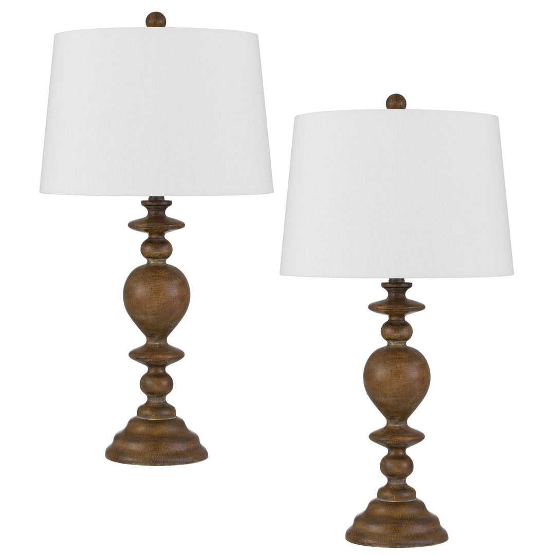 28.75" Height Oak Brown Resin Table Lamp by CAL Lighting